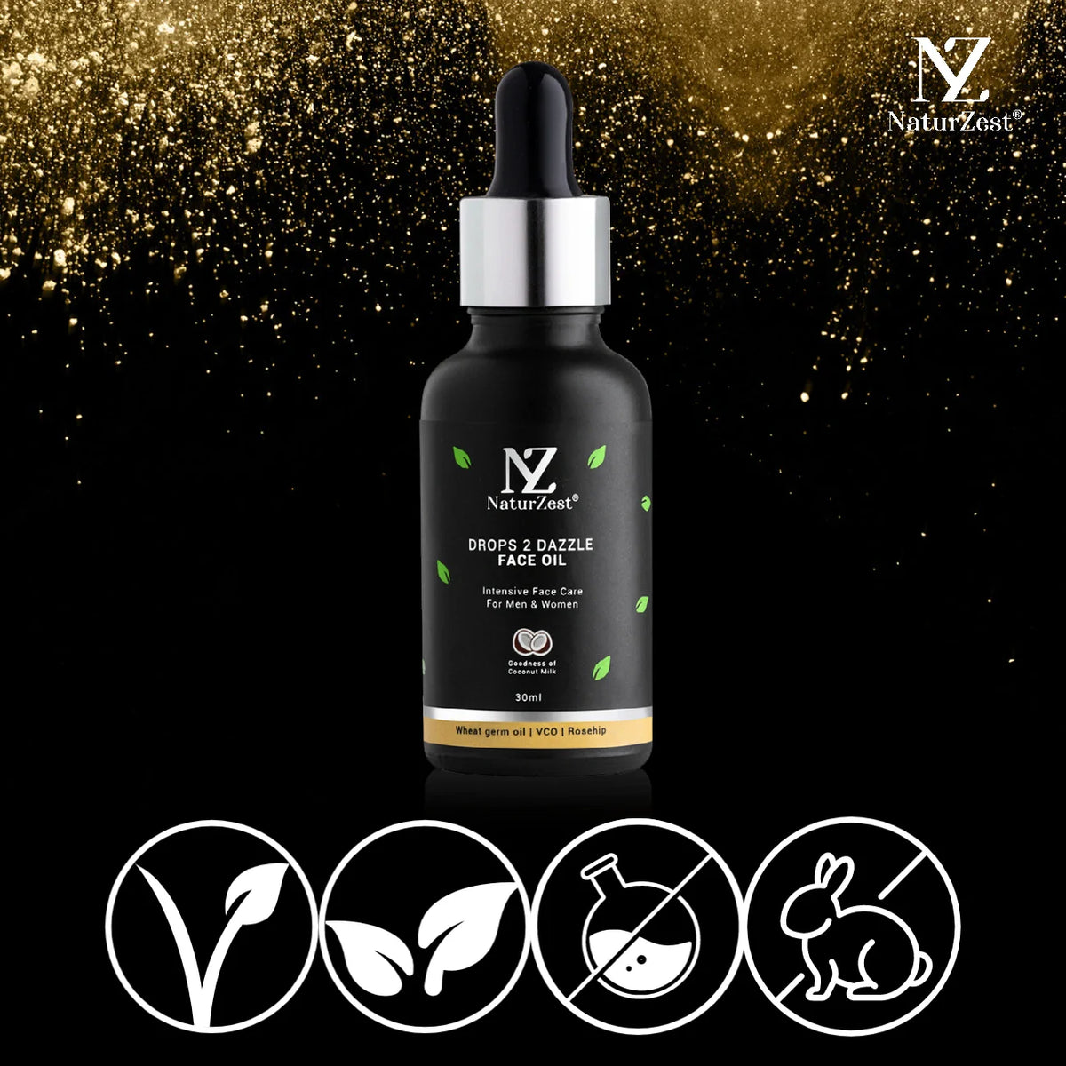 NaturZest Scrubs - Scrub, Body massage oil, Drops 2 Dazzle Face Oil, Rose Water Mist & Moisturizing Body