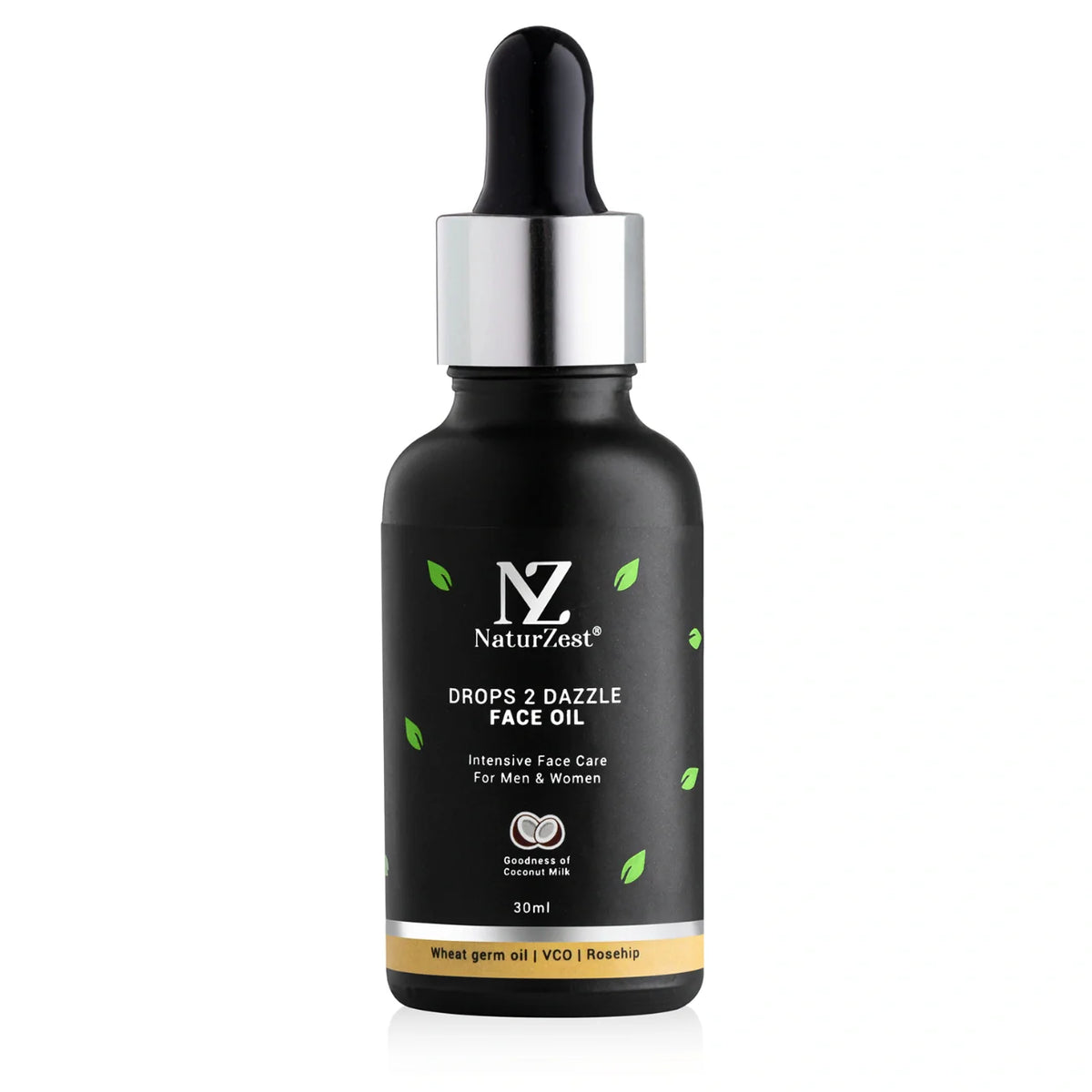 NaturZest Hair Oil for Growth, Drops 2 Dazzle Face Oil, Lip Balm - Vanilla / Coffee &  Rose Water Mist
