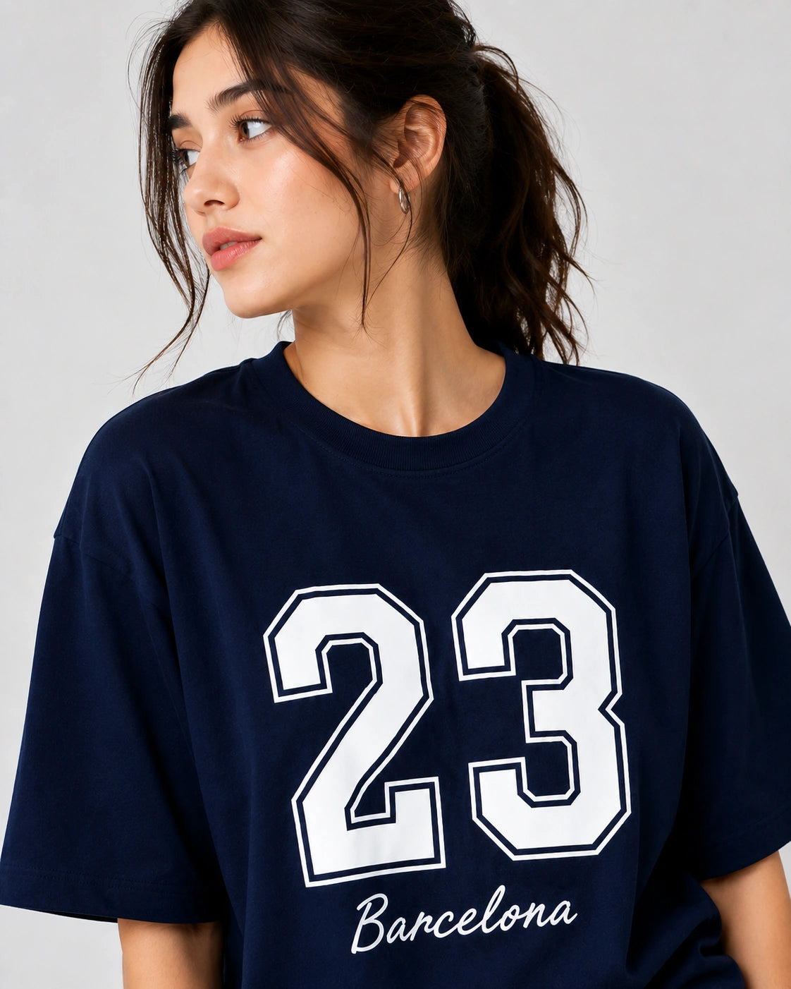 Bamboology Women Bamboo Oversized Navy T-Shirt | Jersey No. 23