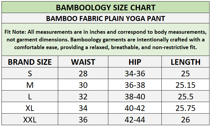 Bamboo Fabric Yoga Pant | Black