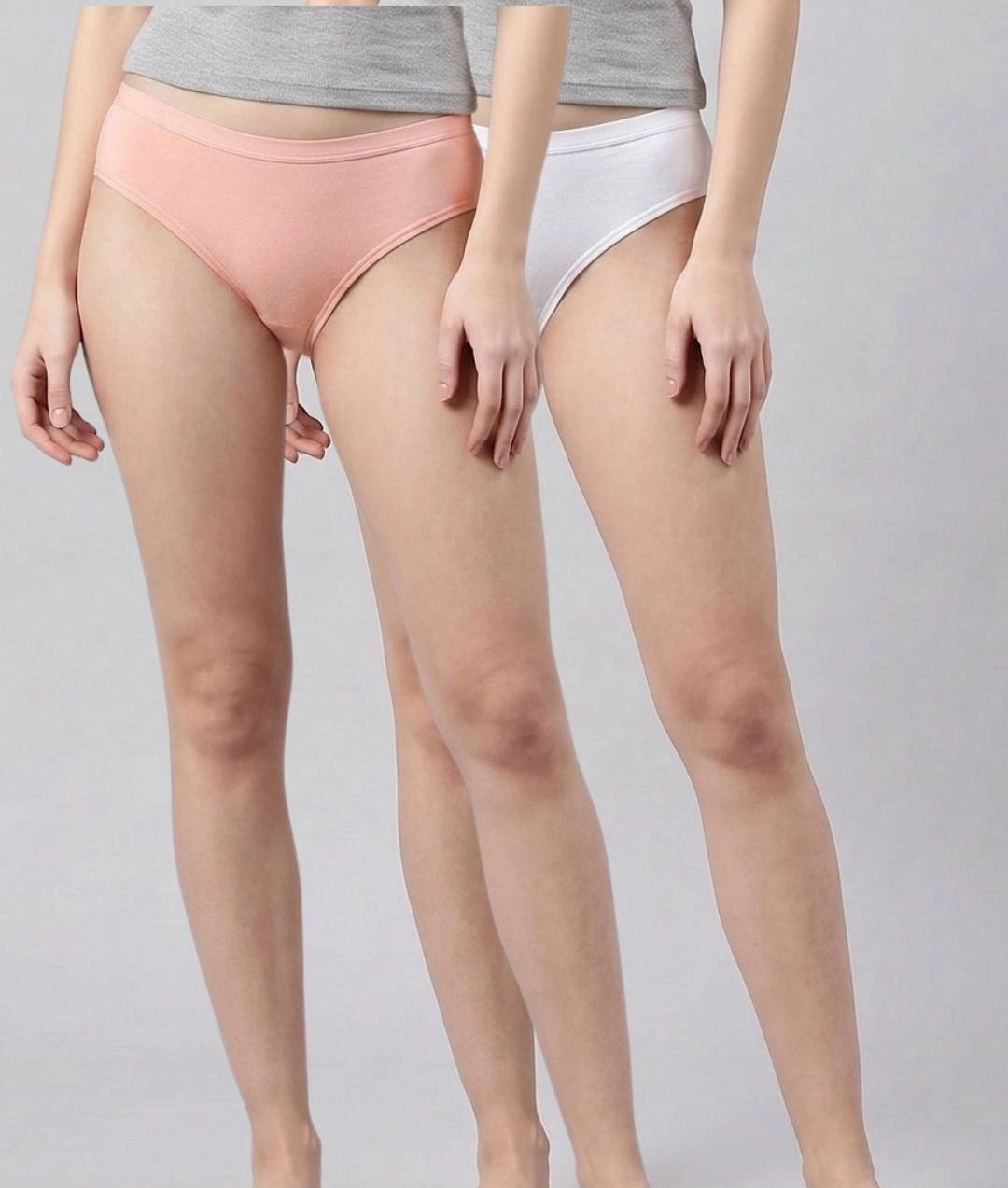 Peach White Bamboo Hipster panty