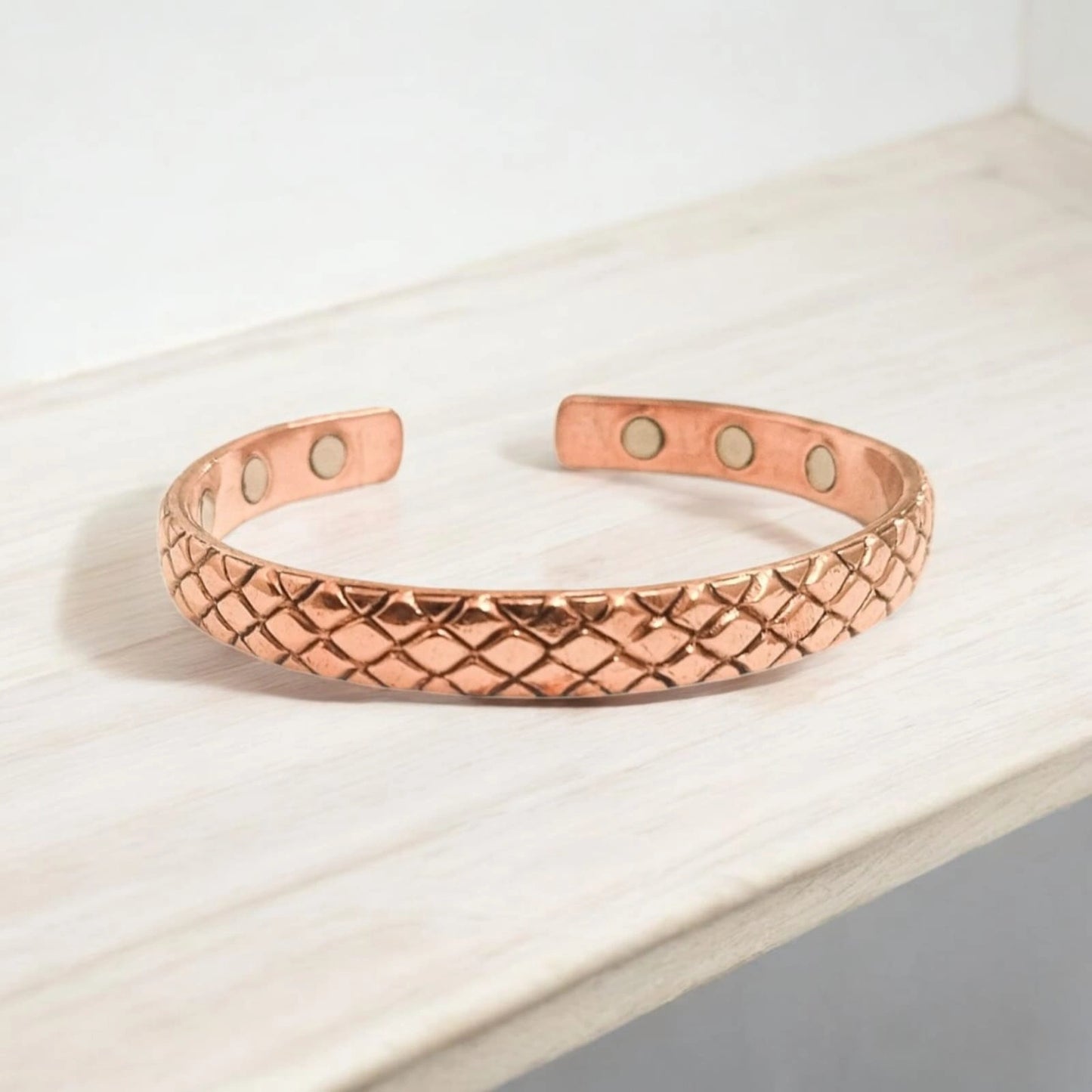 Pure Copper Magnetic Therapy Band - kada for Arthritis Relief – Adjustable, Stylish Design with 6 Powerful Magnets