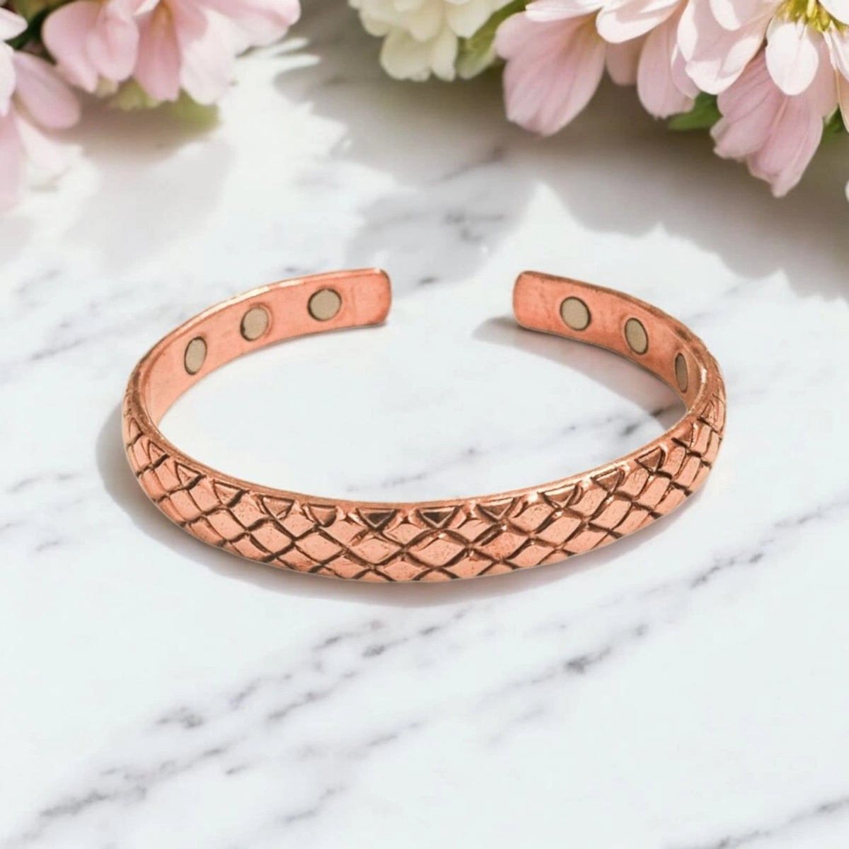 Pure Copper Magnetic Therapy Band - kada for Arthritis Relief – Adjustable, Stylish Design with 6 Powerful Magnets