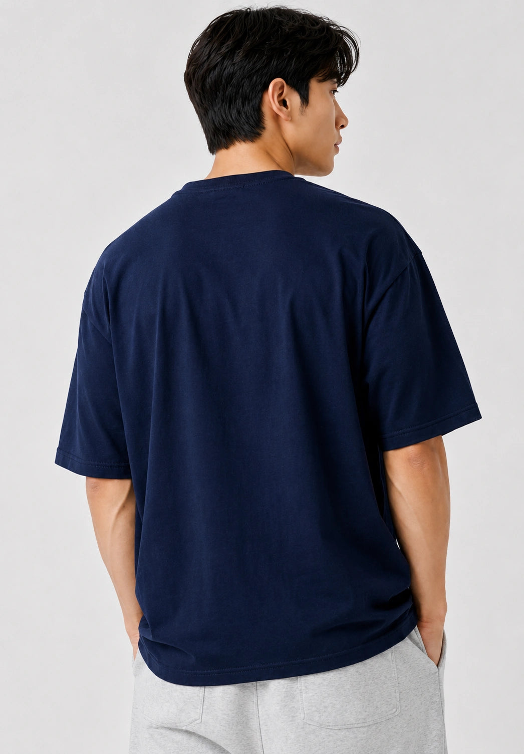 Relaxed fit black tshirt for men