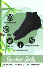 Load image into Gallery viewer, Bamboo Fabric Ankle-Length Socks ( Pack of 1 ) – Ultra-Soft, Breathable, Moisture-Wicking, and Eco-Friendly for All-Day Comfort.
