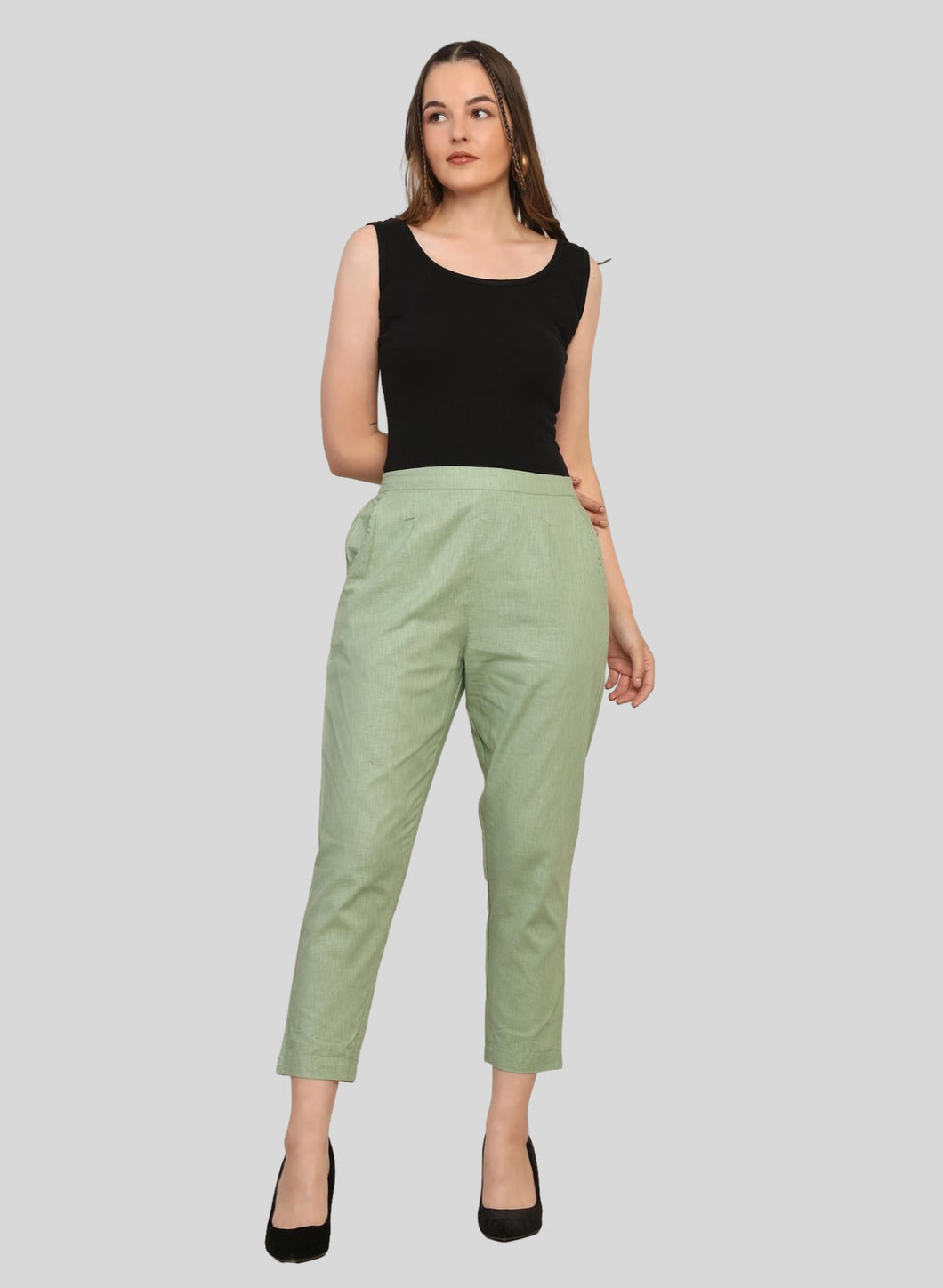 Women’s Linen Palazzo Pants – Effortless Style & Breathable Comfort | Green