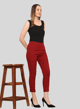 Load image into Gallery viewer, Women’s Linen Palazzo Pants – Effortless Style &amp; Breathable Comfort | Wine Red
