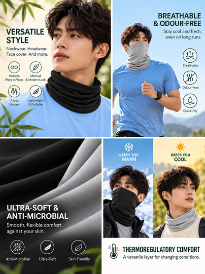 Bamboo Bandana for Running, Gym & Dust Protection | Pack of 2