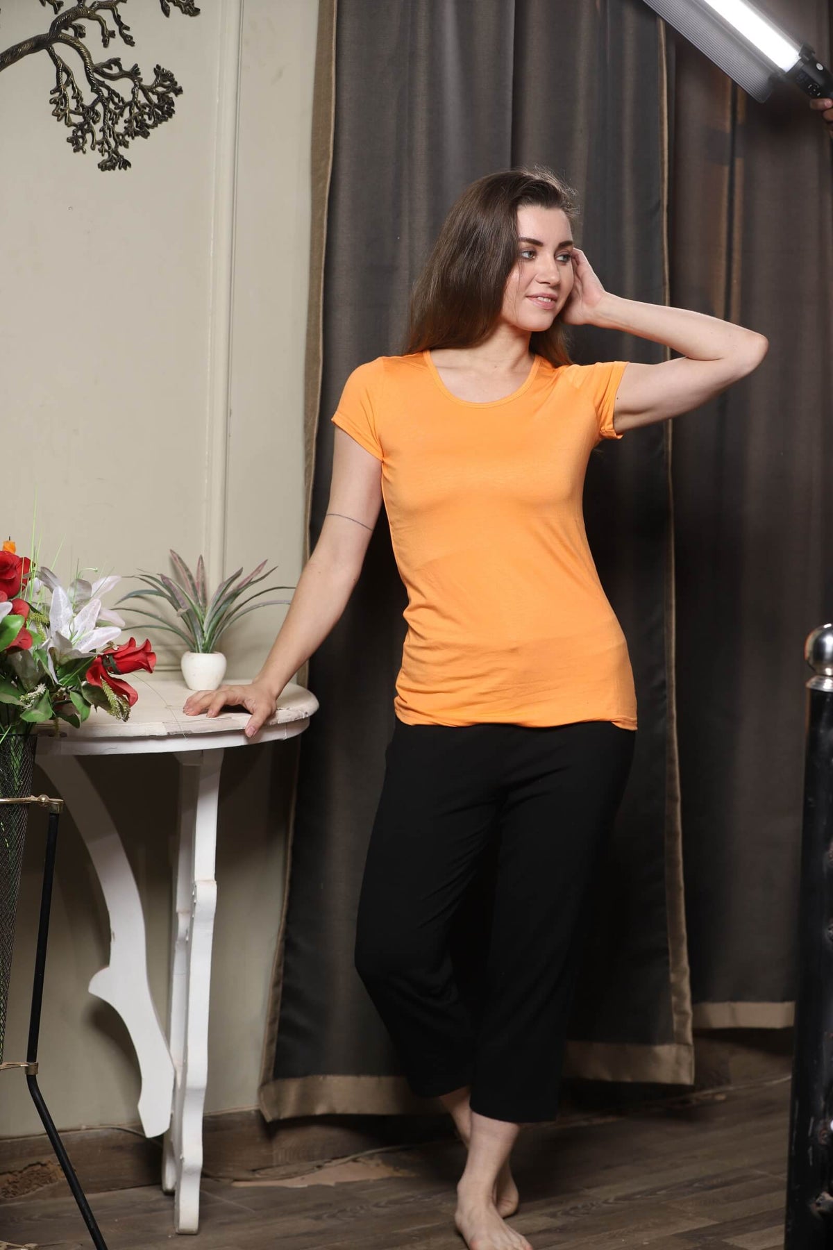 Women’s Bamboo Fabric Slim Fit T-Shirt | Soft & Breathable