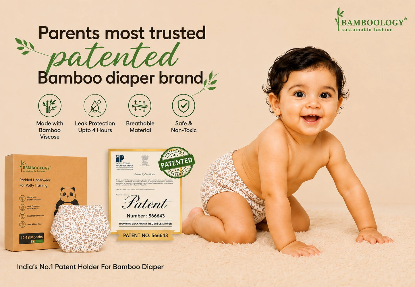 Washable Reusable Diaper Pant for Kids