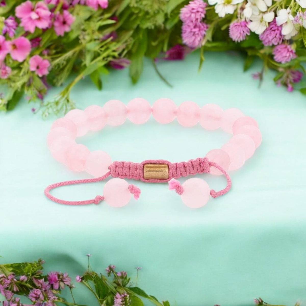 Real Rose Quartz Healing Bracelet For Love, Compassion, Emotions & Relationships