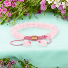 Load image into Gallery viewer, Real Rose Quartz Healing Bracelet For Love, Compassion, Emotions &amp; Relationships
