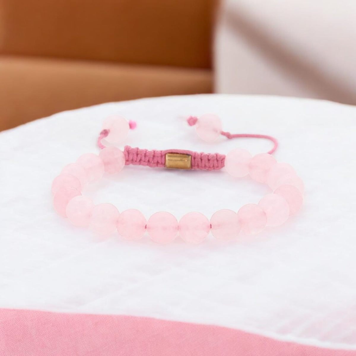 Real Rose Quartz Healing Bracelet For Love, Compassion, Emotions & Relationships