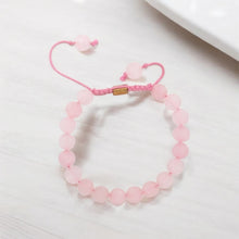 Load image into Gallery viewer, Real Rose Quartz Healing Bracelet For Love, Compassion, Emotions &amp; Relationships
