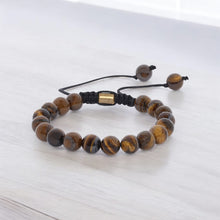 Load image into Gallery viewer, Real Tiger Eye Healing Bracelet For Courage, Creativity &amp; Chakra Healing
