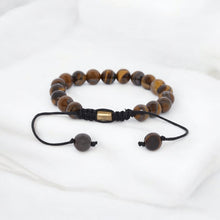 Load image into Gallery viewer, Real Tiger Eye Healing Bracelet For Courage, Creativity &amp; Chakra Healing
