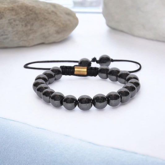 Real Hematite Healing Bracelet For Strong Mind, Grounded personality And Improved Health