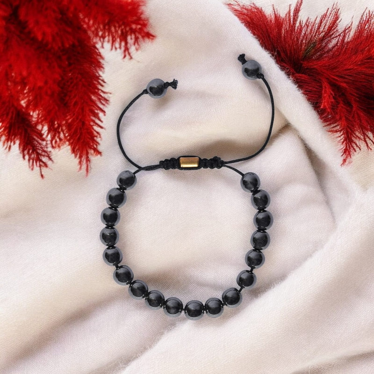 Real Hematite Healing Bracelet For Strong Mind, Grounded personality And Improved Health