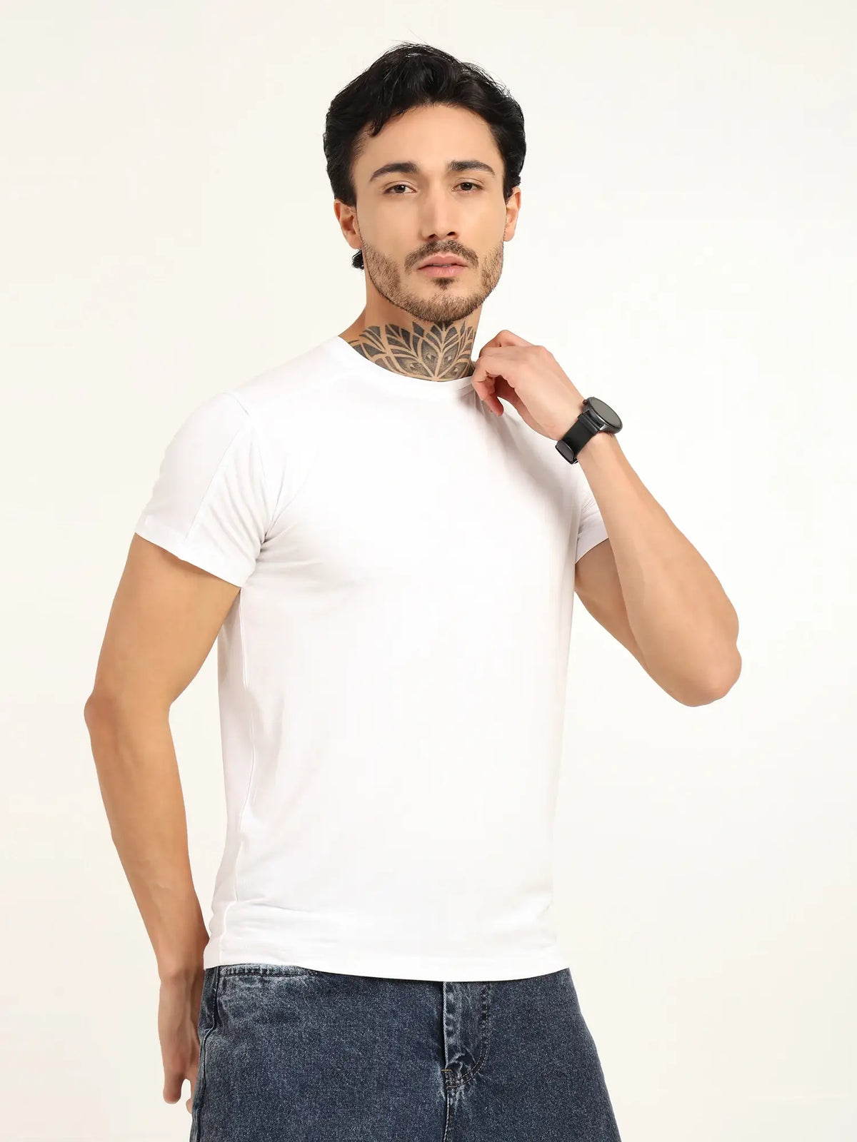 White gym oversized tshirt for men