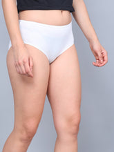 Load image into Gallery viewer, Bamboo Fabric Women&#39;s Mid Rise Panty | Peach and White | Pack of 2
