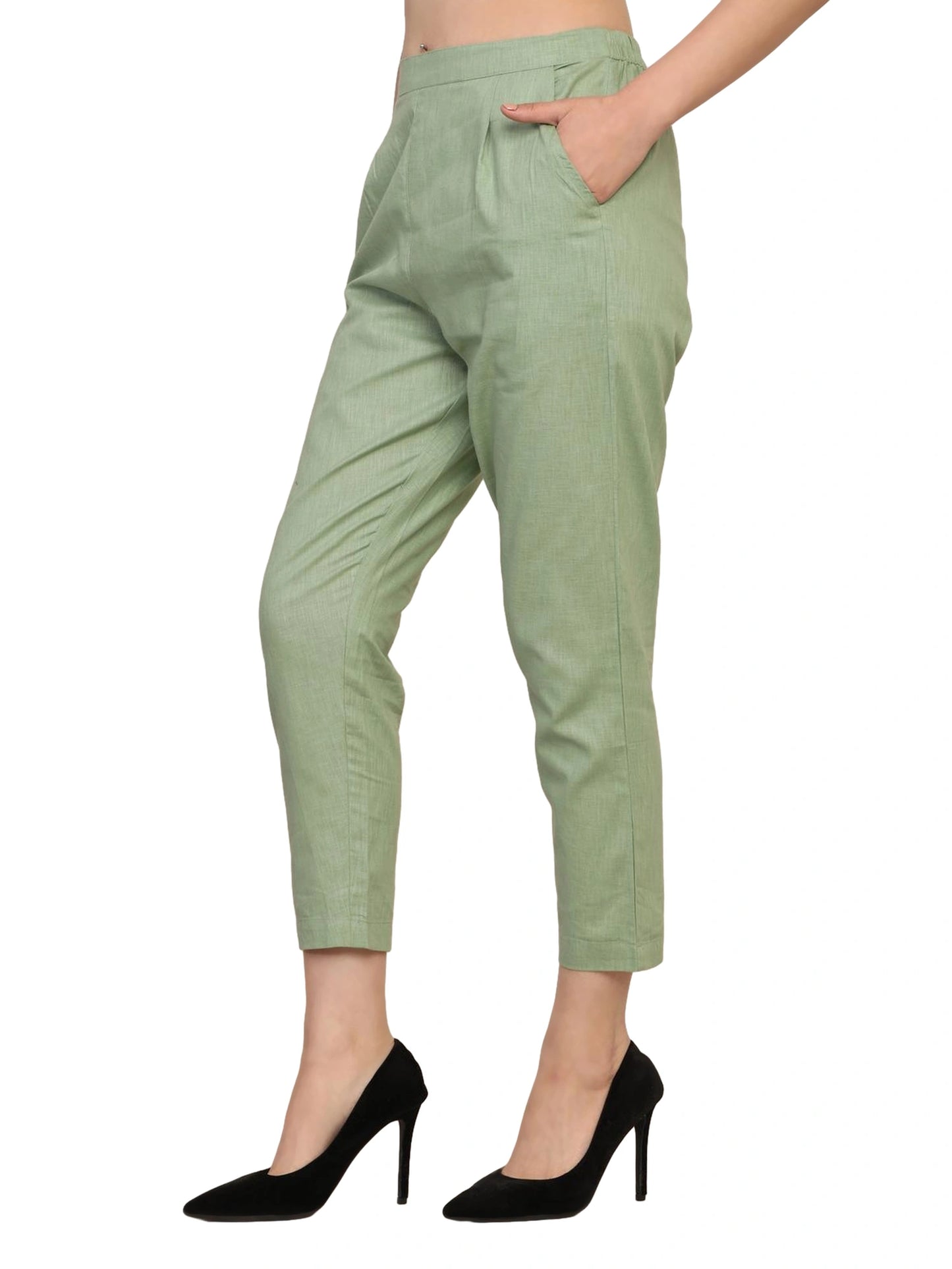 Women’s Linen Palazzo Pants – Effortless Style & Breathable Comfort | Green