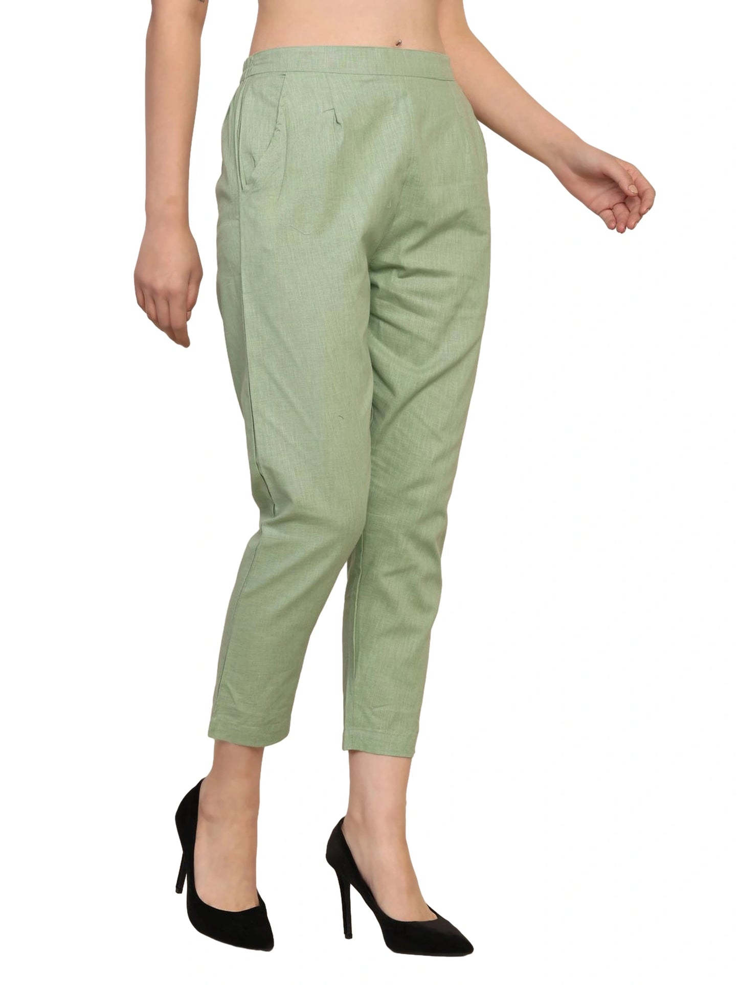 Women’s Linen Palazzo Pants – Effortless Style & Breathable Comfort | Green