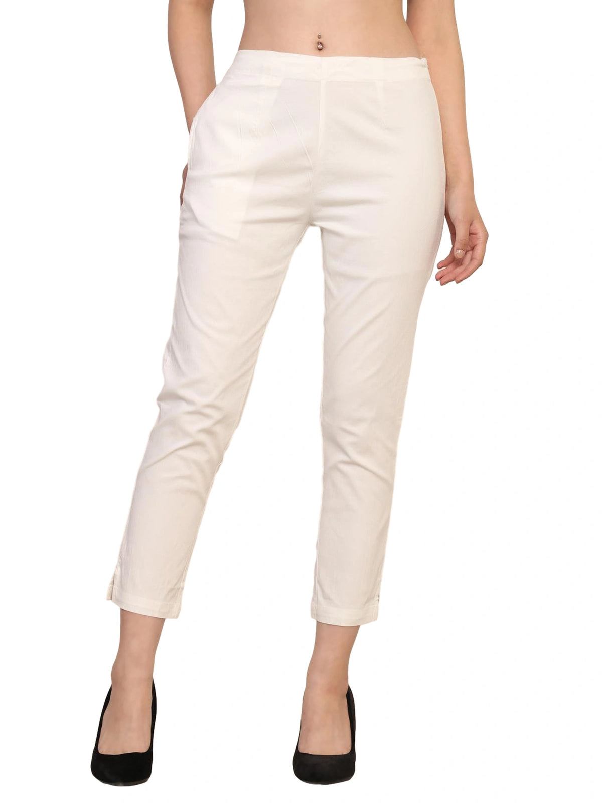 Women’s Linen Palazzo Pants – Effortless Style & Breathable Comfort | White