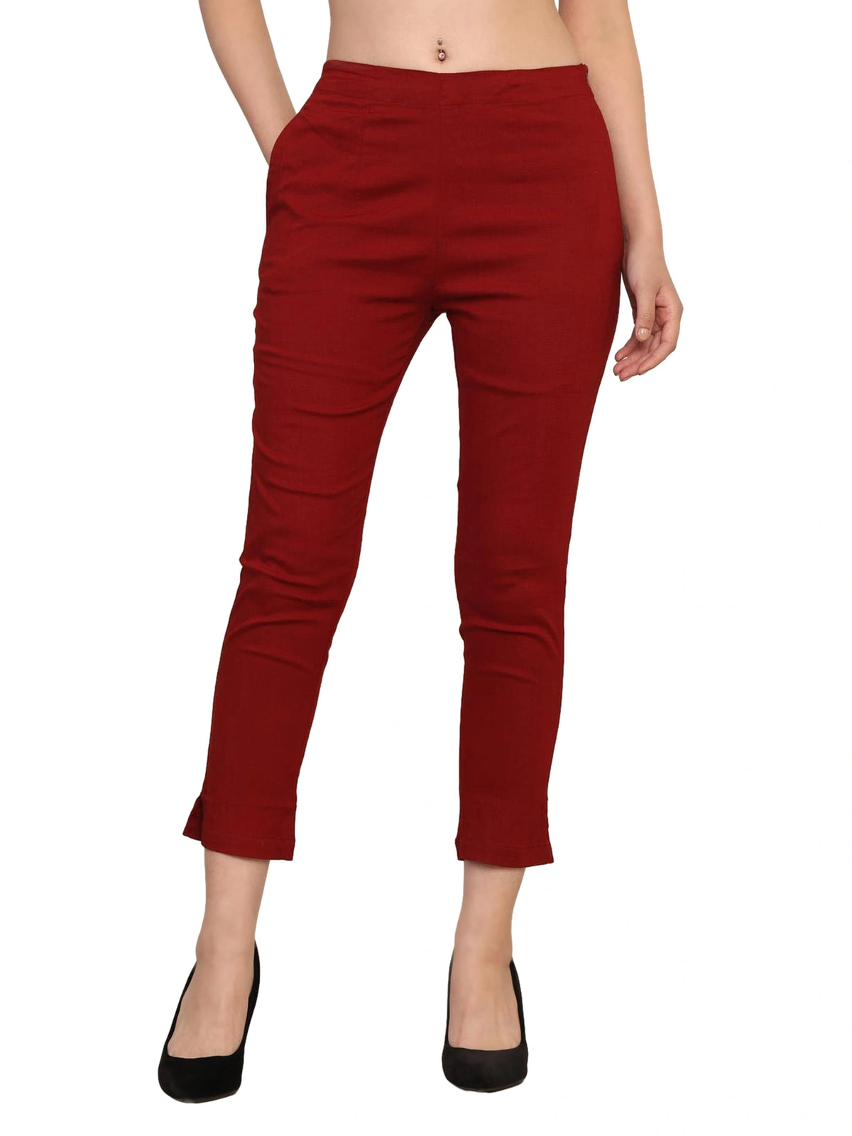 Women’s Linen Palazzo Pants – Effortless Style & Breathable Comfort | Wine Red