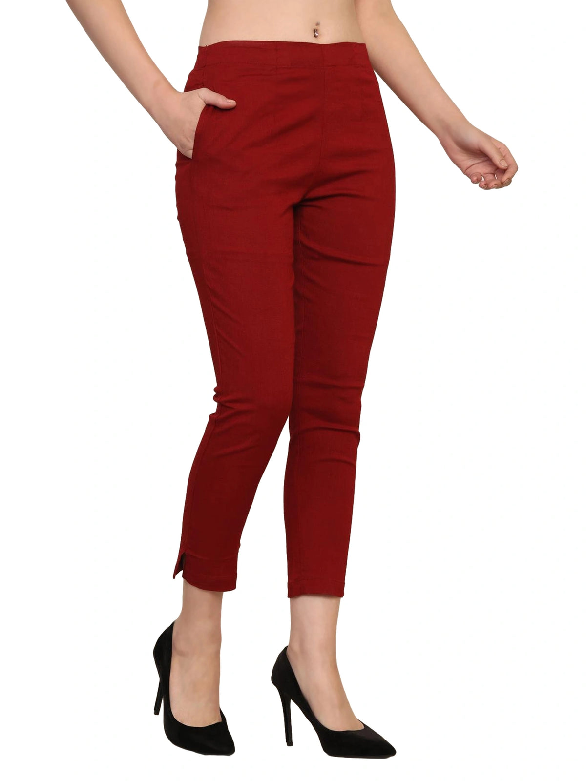 Women’s Linen Palazzo Pants – Effortless Style & Breathable Comfort | Wine Red