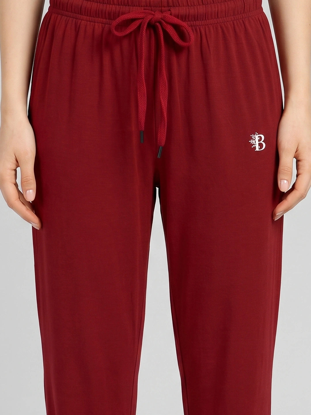 Women's Maroon Bamboo Loungewear