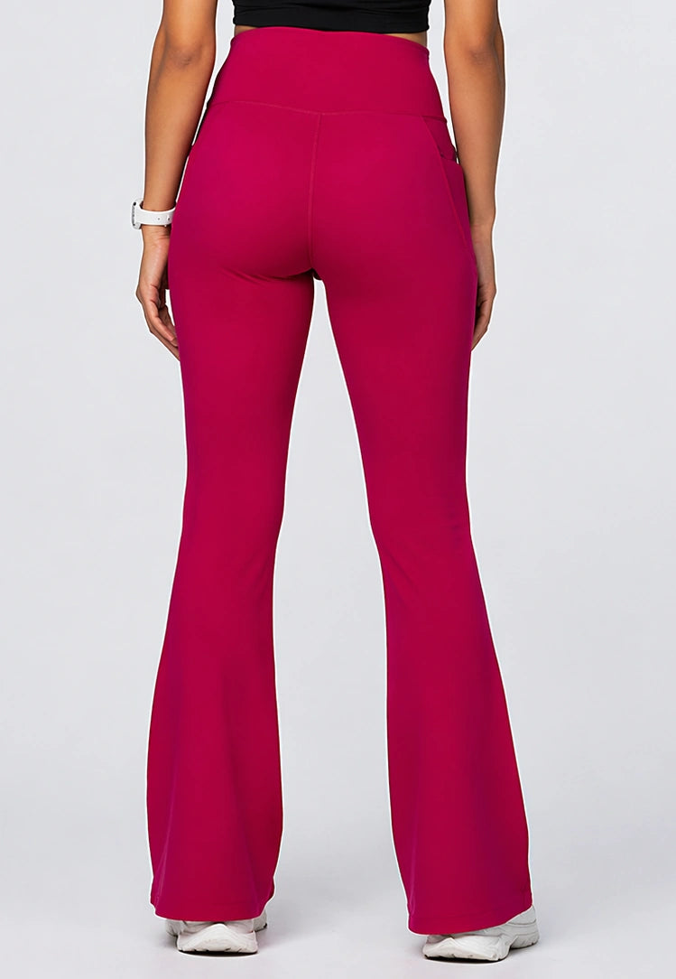 Women Bamboo Fabric Bell Bottom Yoga Pants | High Waist Bootcut Stretch Gym & Lounge Wear