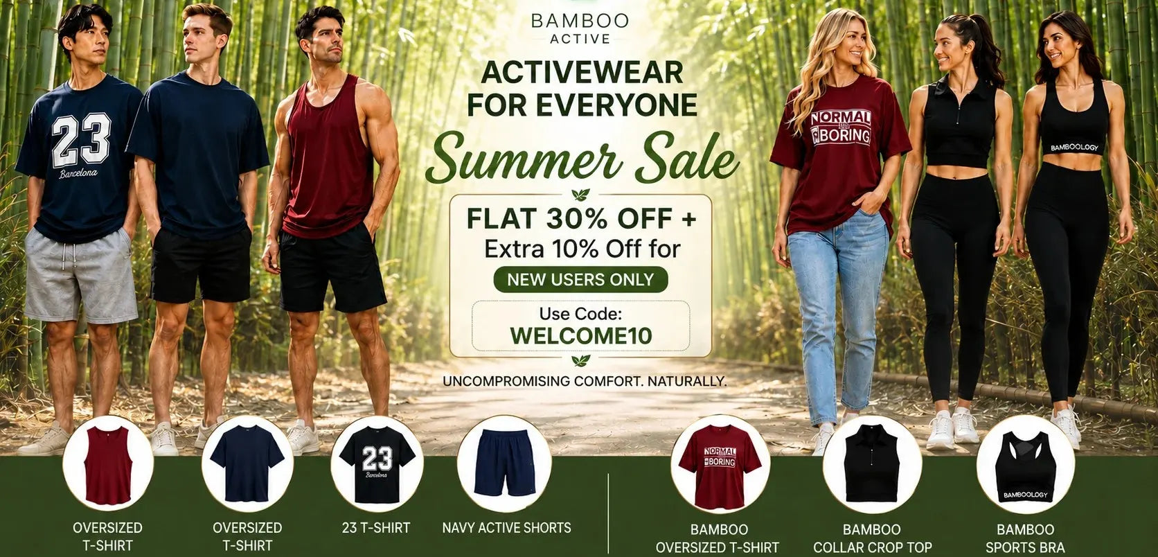 activewear banner for both