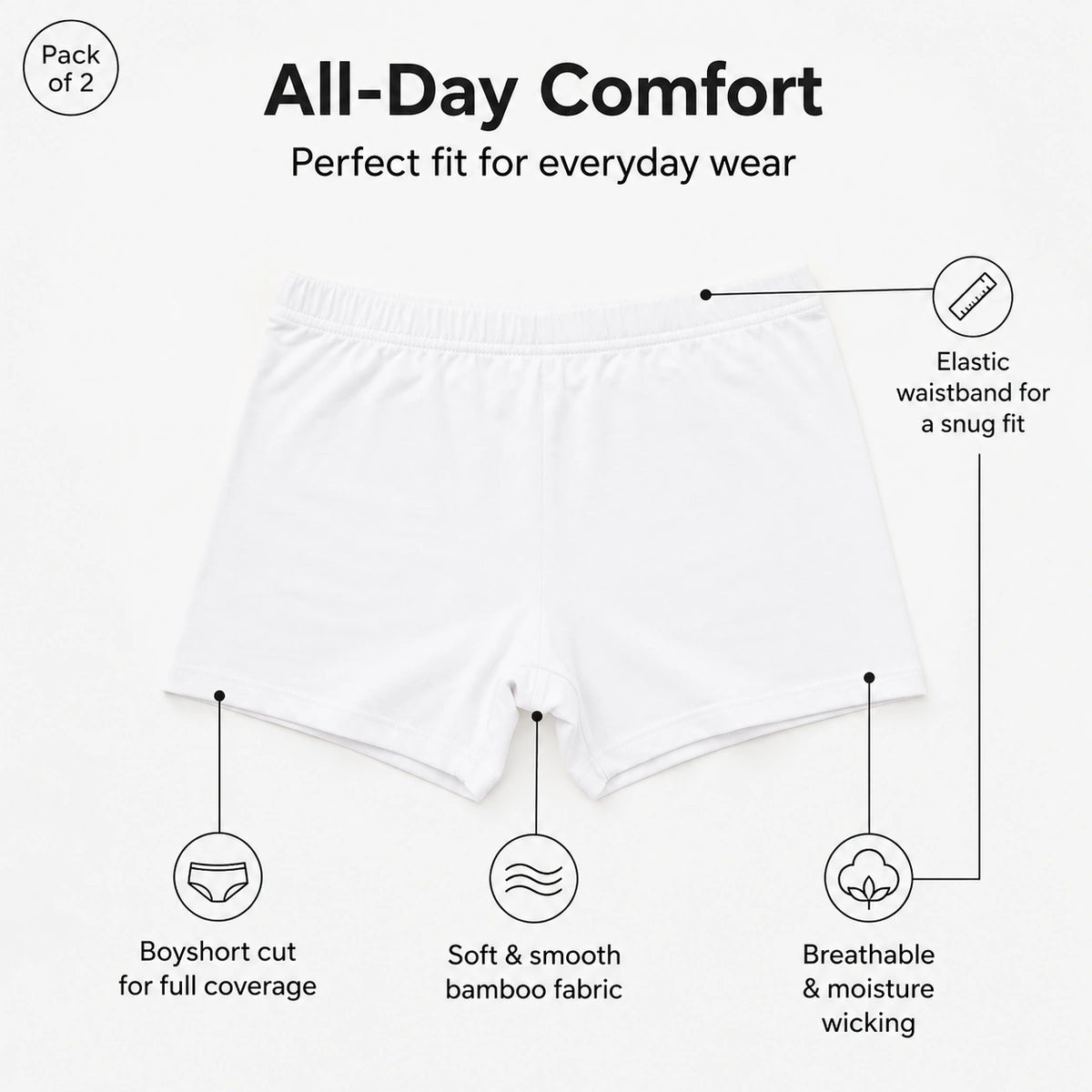 bamboo boyshort panties for women