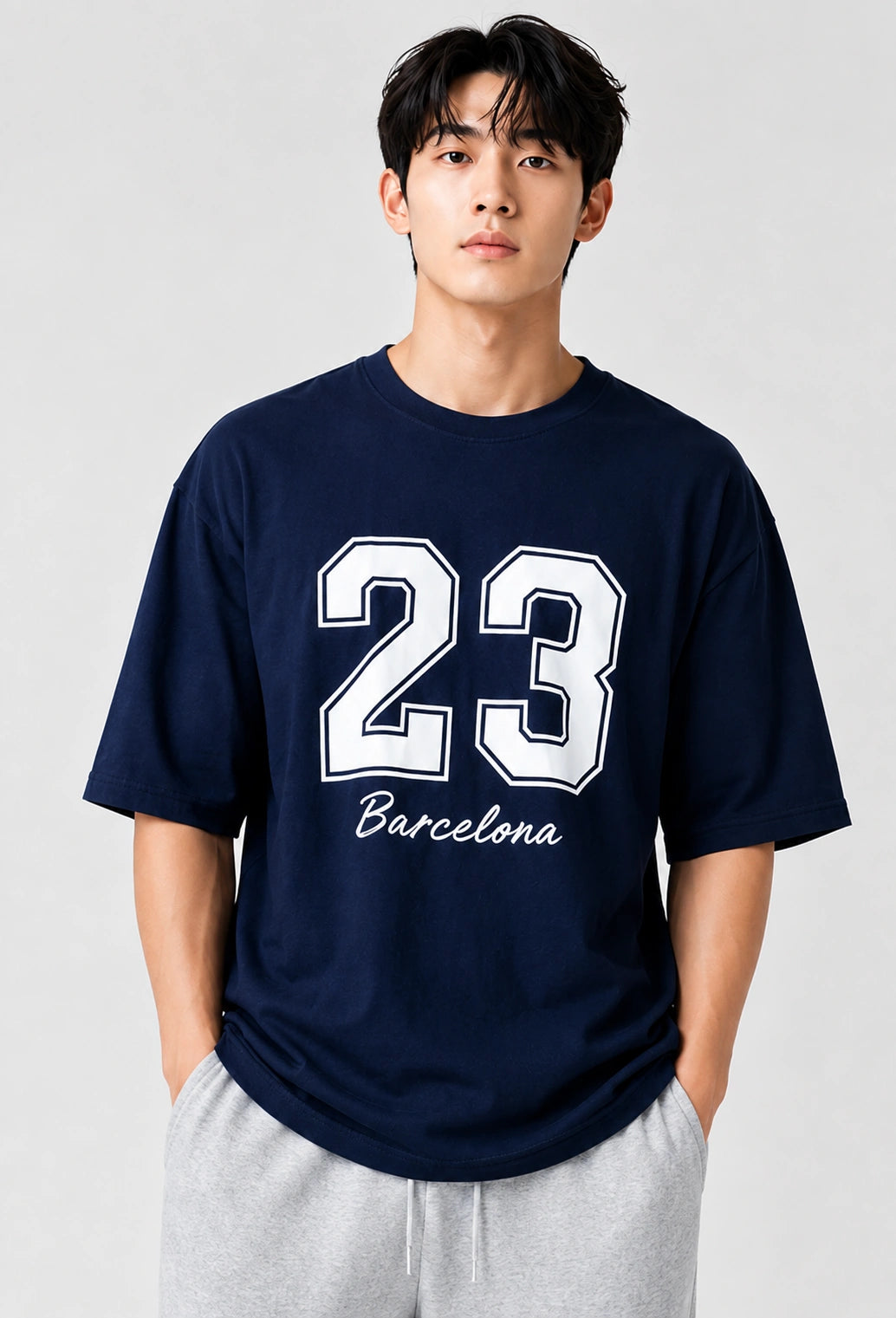 bamboo oversized black t shirt men