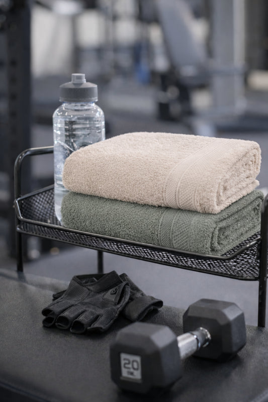 Bamboo Hand Towel | Set of 2 | Beige and Green