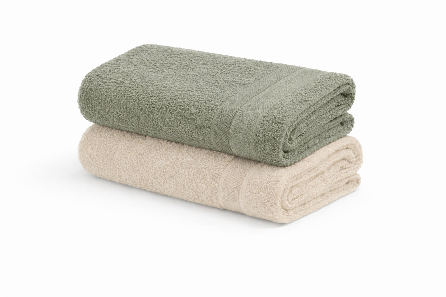 Bamboo Hand Towel | Set of 2 | Beige and Green