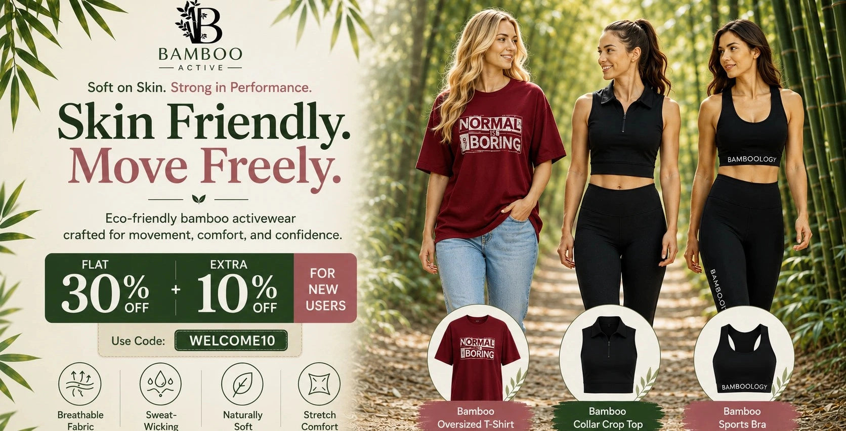 women activewear banner
