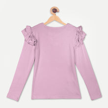 Load image into Gallery viewer, Bamboo Fabric Girl&#39;s Ruffled Shoulder Top | Anti-bacterial, Anti-viral Collection
