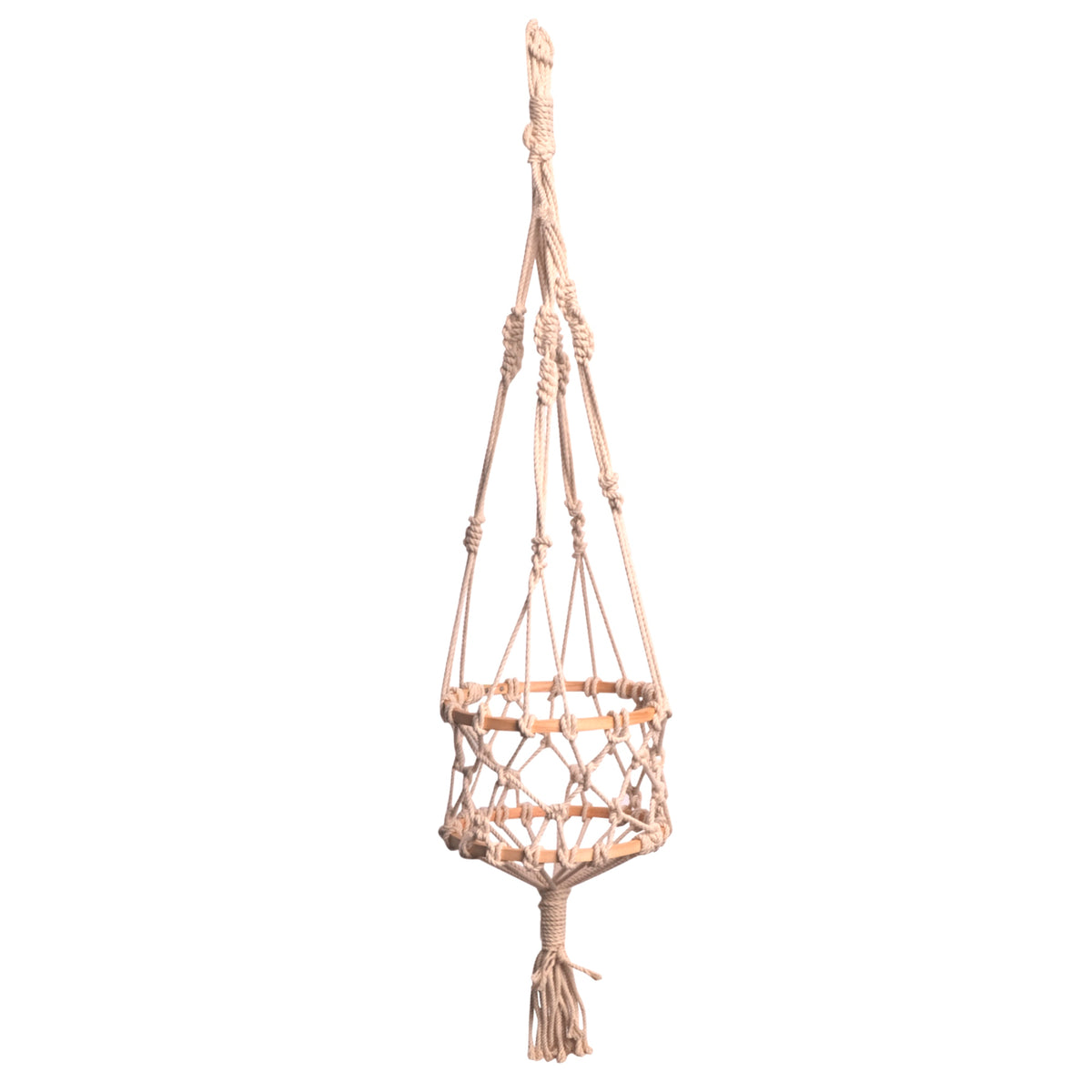 Upcycled Handmade Planter In Cotton Macramé