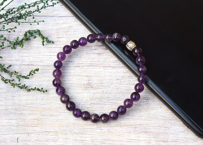 Real Certified Amethyst Stone Healing Bracelet | Powerful Stone For Protection & Inner Cleansing