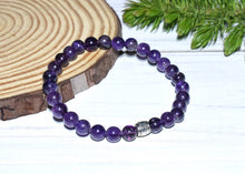 Load image into Gallery viewer, Real Certified Amethyst Stone Healing Bracelet | Powerful Stone For Protection &amp; Inner Cleansing
