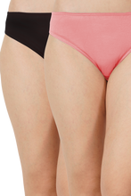 Load image into Gallery viewer, Bamboo Fabric Low Waist Underwear Pack of 2 | Peach + Black

