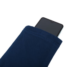 Load image into Gallery viewer, Bamboo Fabric Anti-bacterial Navy Mobile Pouch | Pack of 1
