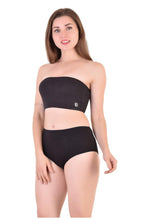 Load image into Gallery viewer, Bamboo Black Crop Tube Top
