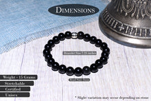Load image into Gallery viewer, ORIGINAL CERTIFIED OBSIDIAN BRACELET FOR BALANCE AND EMOTIONAL WELLBEING
