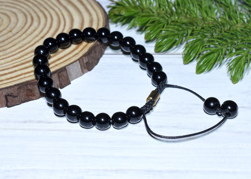Real Black Tourmaline Healing Bracelet For Protection From Negative Energies