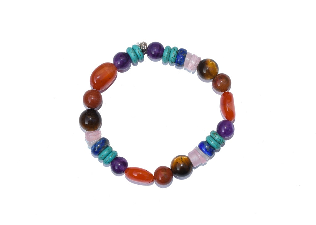 Natural Certified Seven Chakra Bracelet For Opening All 7 Chakras