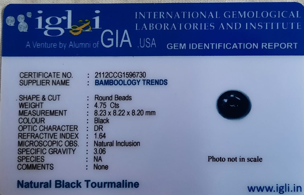 Real Black Tourmaline Healing Bracelet For Protection From Negative Energies